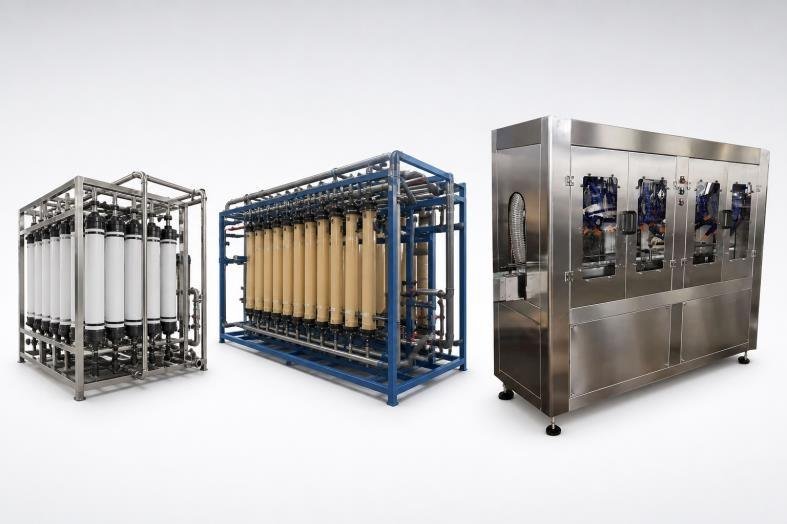 생수 충전기 — Installation, Utilities and Maintenance Space - Reverse osmosis water treatment unit for a bottled water project
